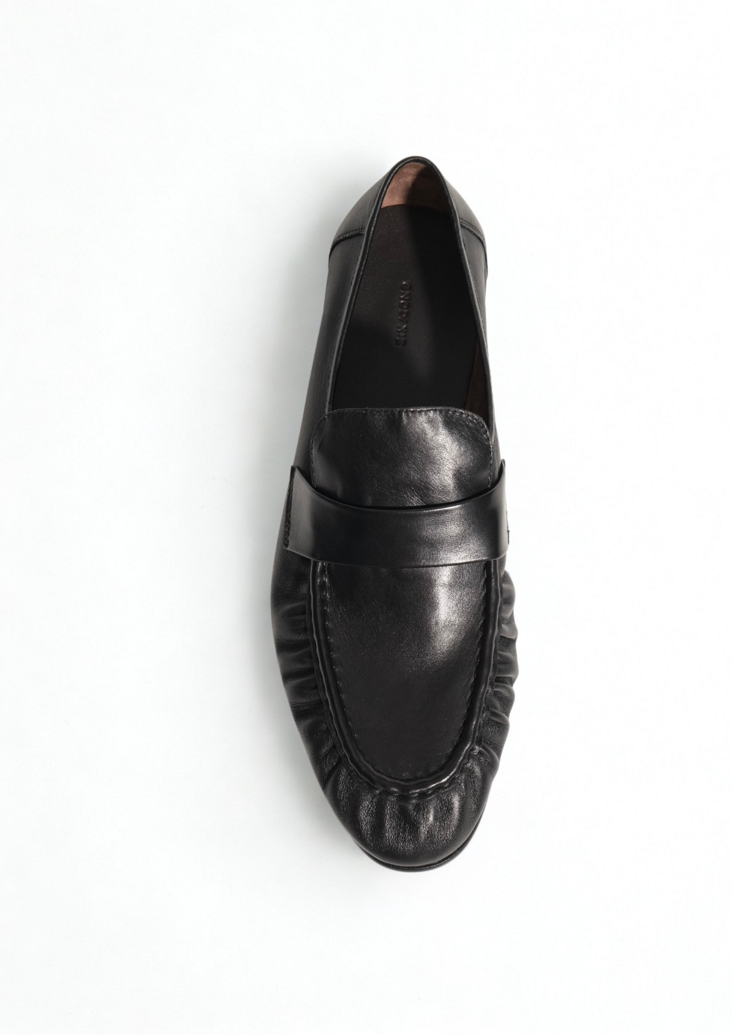 Crinkled Leather Loafers