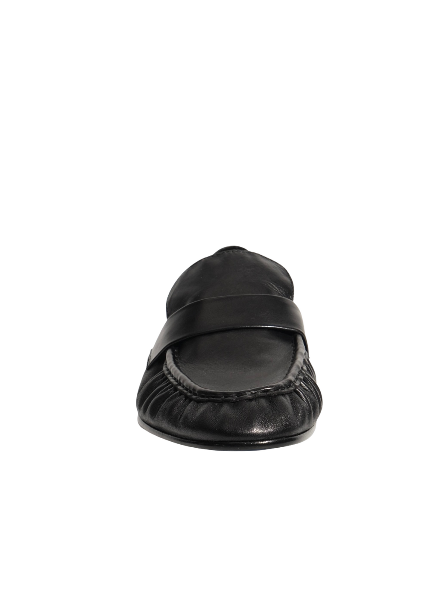 Crinkled Leather Loafers