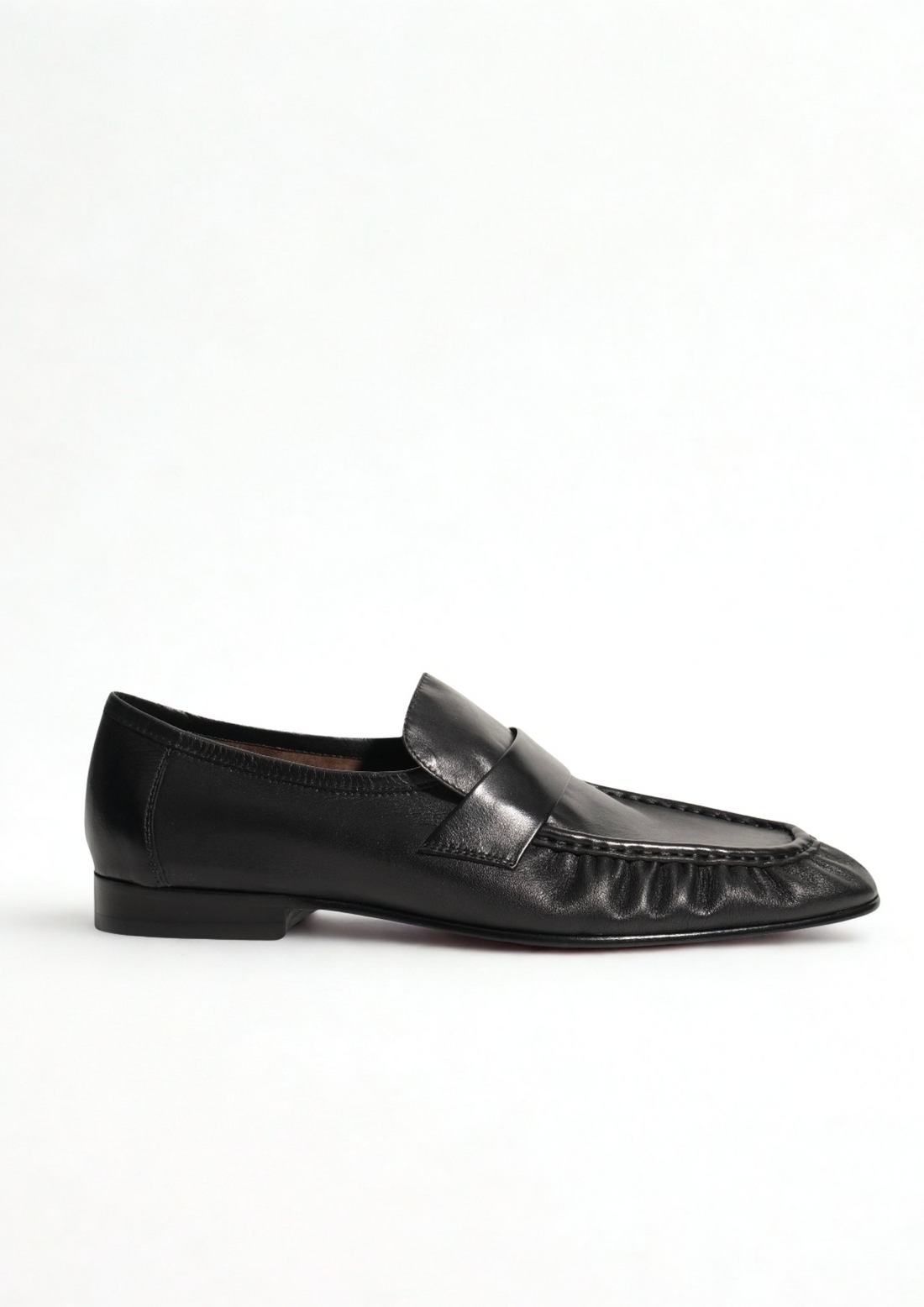 Crinkled Leather Loafers